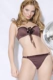 Yes Master Chocolate Flower Nights Padded Bra and thong Set