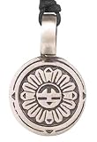 Hopi Style Sun Silver Tone Pewter Pendant Necklace