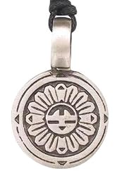 Southwestern Style Sun Pewter Pendant Necklace
