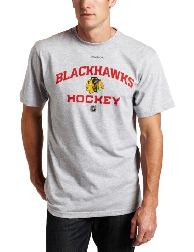 NHL Chicago Blackhawks Authoritative Athletic Grey Short Sleeve Tee (Athletic Grey, X-Large)