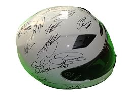2012 Superstars of Nascar Sprint Cup Series Autographed Full Face Racing Cyber Helmet with 25 Signatures Total Including Notables: Carl Edwards, Kurt Busch, Matt Kenseth, Martin Truex Jr, Denny Hamlin, Clint Bowyer, Greg Biffle and More! Proof Photos of the Nascar Superstars Signing for Us!