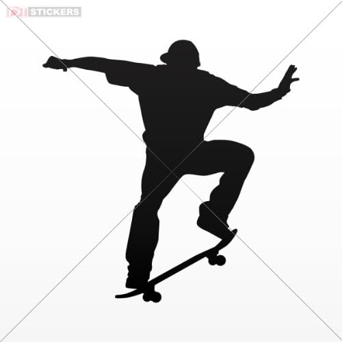 Decal Stickers Vinyl Skate Boarding Free Style Vinyl Art Decor Laptop Notebook Car Window Size: 4 X 3.9 Inches Black