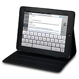 IPAD 2 LEDER TASCHE CASE HÜLLE IN SCHWARZ