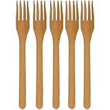 BambooMN Brand - Solid Bamboo Dinner Fork 8" - 10 pcs