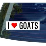 I Love Heart GOATS - Window Bumper Sticker