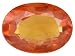 MIN .80CT 7X5MM OVAL COLOR ENHANCED RED-ORANGE SAPPHIRE