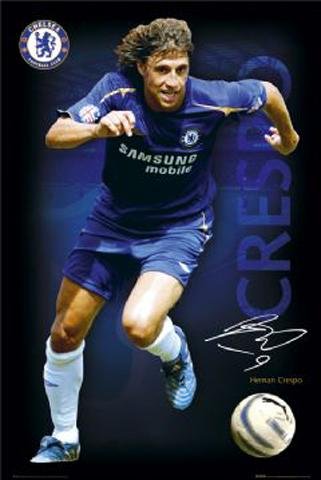 Posters: Soccer Poster - Hernán Jorge Crespo, Chelsea (36 x 24 inches)