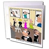 Londons Times Funny Panel Hollywood Cartoons - At The Museum Of Larry Fine Art - Greeting Cards-12 Greeting Cards with envelopes