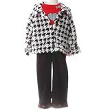 Baby Toddler Girls Fall Clothes HOUNDS TOOTH Coat 3 Piece Set BT KIDS 12M-4T