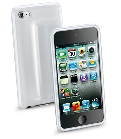 Cellular Line Silikon-H&uuml;lle, Folie und Tuch gl&auml;nzend f&uuml;r Apple iPod touch 4 wei&szlig;