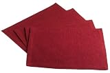 DII Two-Tone Set of 4 Placemats, Cabernet