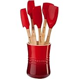 Le Creuset Silicone 7-Piece Utensil Set, Cherry