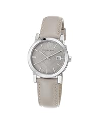 Burberry Womens BU9107 Large Check Tan Leather Strap Watch