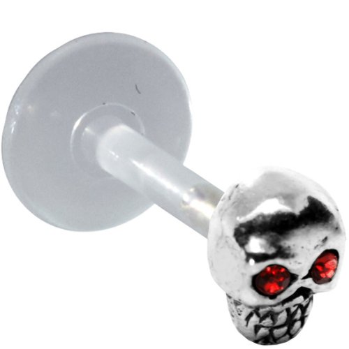 SKULL Cartilage Earring or Labret / Monroe Stud - 925 Sterling Silver