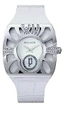 Police Diva Ladies white leather strap and silver dial watch
