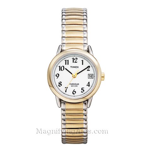 Ladies' Two Tone Timex Watch With Indiglo Light