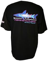 Fishing The Flats TV - 100% Cotton Shirt, Short Sleeve, Black - XLarge