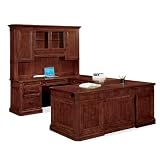 Arlington Medium Walnut Left UDesk with Hutch