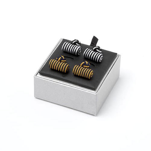 Set of 2 pairs of silk log cufflinks