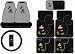 Mickey Mouse Vintage 8PC Combo Front Rear Car Floor Mats Seat Covers Steering Wheel Cover CD Organizer