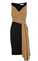 Draped Jersey and Structured Dress