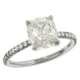 Cushion Cut and Pave Diamond Engagement Ring 2.26cttw