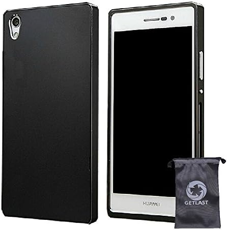 MINUO - Huawei Ascend P7 Case, [Grey] Luxury Aluminum Metal Frame + PC Back Cover Bumper Case for Huawei Ascend P7