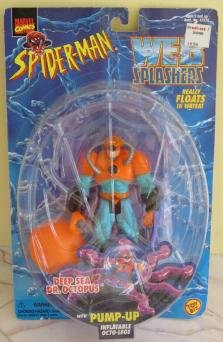  1997 TOY BIZ Spiderman Web Splashers Deep SEA Dr. Octopus Inflatable Octo-legs Figure