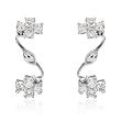 Earrings With 0.90ctw Genuine Clean Diamonds Beautifully Crafted in 18K White Gold Length 20.5mm