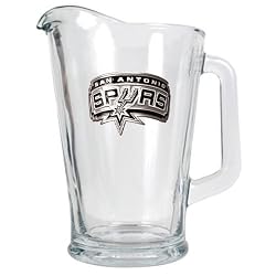 San Antonio Spurs NBA 60oz Glass Pitcher - Primary Logo by Great American Products