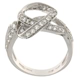 Sterling Silver Cubic Zirconia Swirl Ring by Charles Winston