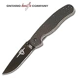 Ontario Black Plain RAT Folding Knife