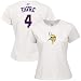 Reebok Minnesota Vikings #4 Brett Favre Ladies White Player T-shirt