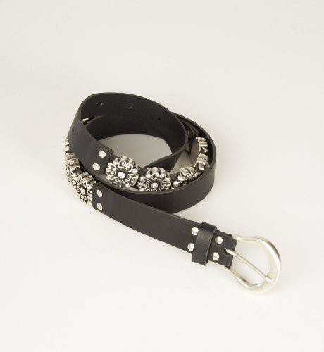 Per Una Leather Skinny Flower Jewel Belt