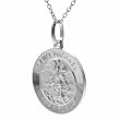 Sterling Silver Religious Saint Michael Necklace