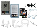 iShoppingdeals - Lot 2 Case Charger Cable All Accessory Bundle for Barns and Noble Nook eBook