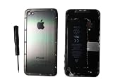 【簡単カスタマイズ】iPhone4専用 チタンブラック　バックパネル　専用工具ドライバー＋取扱説明書付き ルイ・ヴィトン アクセサリー