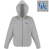 NCAA Kentucky Wildcats Antigua Ladies Heather Gray Front Zip Fleece Hoody