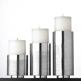 Vera Wang Wedgwood Vesta Pillar Candleholder, Set Of 3