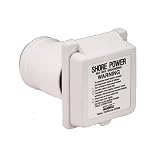 Marinco 6351EL-B Marine 3-Wire Standard Poly Locking Power Inlet with Rear Safety Enclosure (50-Amp, 125-Volt, Male)