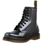 Dr. Martens 1460 Boot,Black/Silver Stripe Patent,UK 4 (US Women's 6 M)