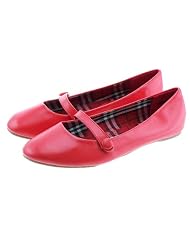 Couture Discount Ballerinas, Riemchen, rot (BAL80)