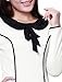 Allegra K Women Doll Collar Long Sleeve Lace Panel Dress S White