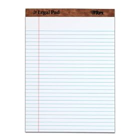 Tops Letr-Trim Perforated Top Letter Size White 50 Sheet Legal Pad 12 Pack (7533)