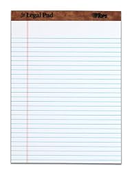 Tops Letr-Trim Perforated Top Letter Size White 50 Sheet Legal Pad 12 Pack (7533)