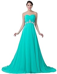Strapless  Lace-Up Beaded Ruched Sweetheart Acrylic/Chiffon/Satin  Ball Gown Evening Dress/Prom Dress/Party Dress 