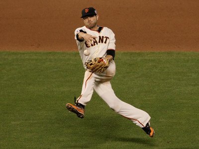 Texas Rangers v San Francisco Giants, Game 1: Freddy Sanchez Photographic Poster Print by Justin Sullivan, 24x32