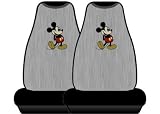 A Set of 2 Official Licensed Universal Fit Front Bucket Seat Covers - Mickey Mouse Classic