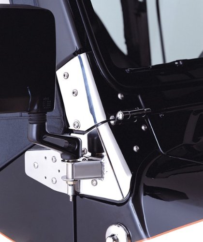 Rugged Ridge Stainless Steel Trim Accessories Windshield Accessories Jeep Wrangler 1997 to 2002 (With Full or Half Doors) Mirror Relocation Bracket