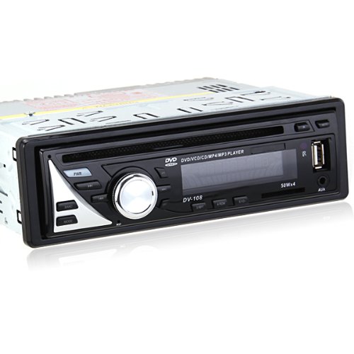 Car in-dash Audio Stereo DVD/CD/MP3 Player DC 12V with Fm Receiver & USB SD Input AUX IN for iPhone iPod Smartphone Samsung hTC